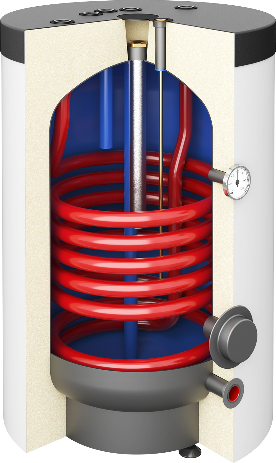 Water heaters for gas boilers